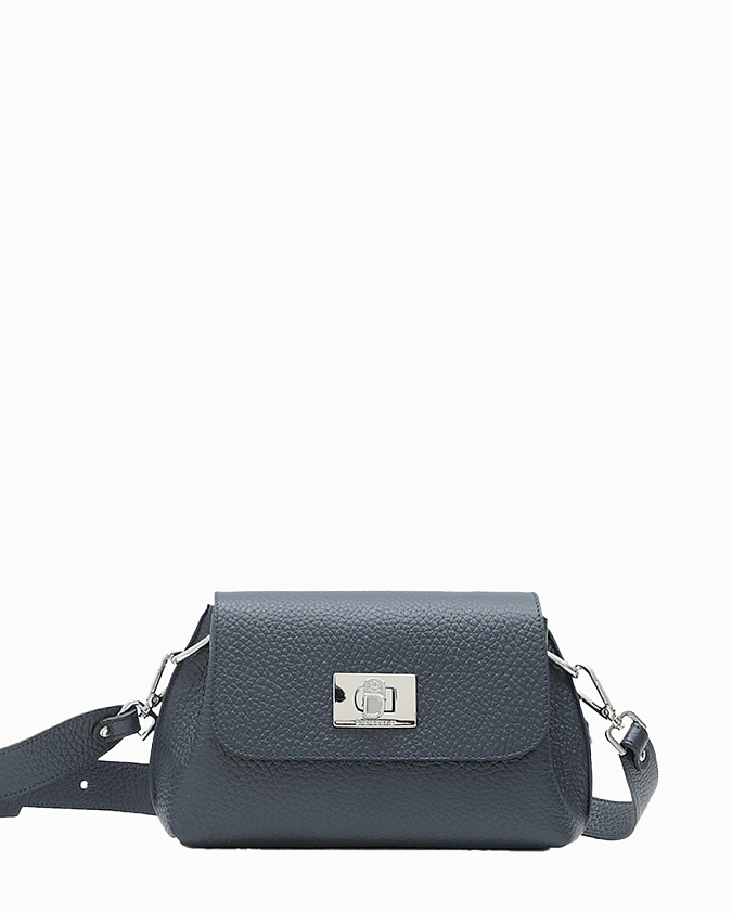 Кросс-боди в синем цвете с поворотной фурнитурой от Di Gregorio